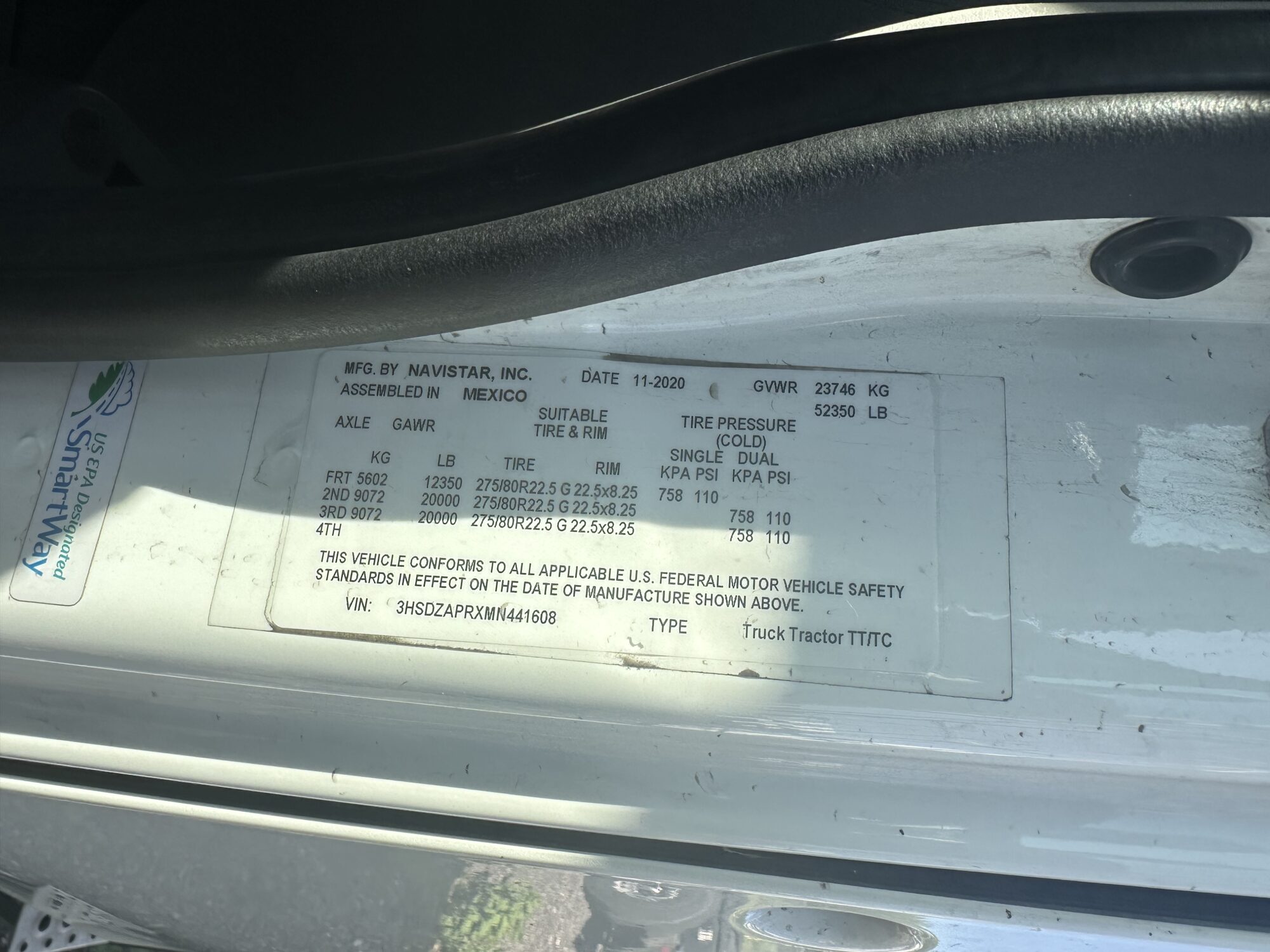 2021 International Day Cab Tractor 